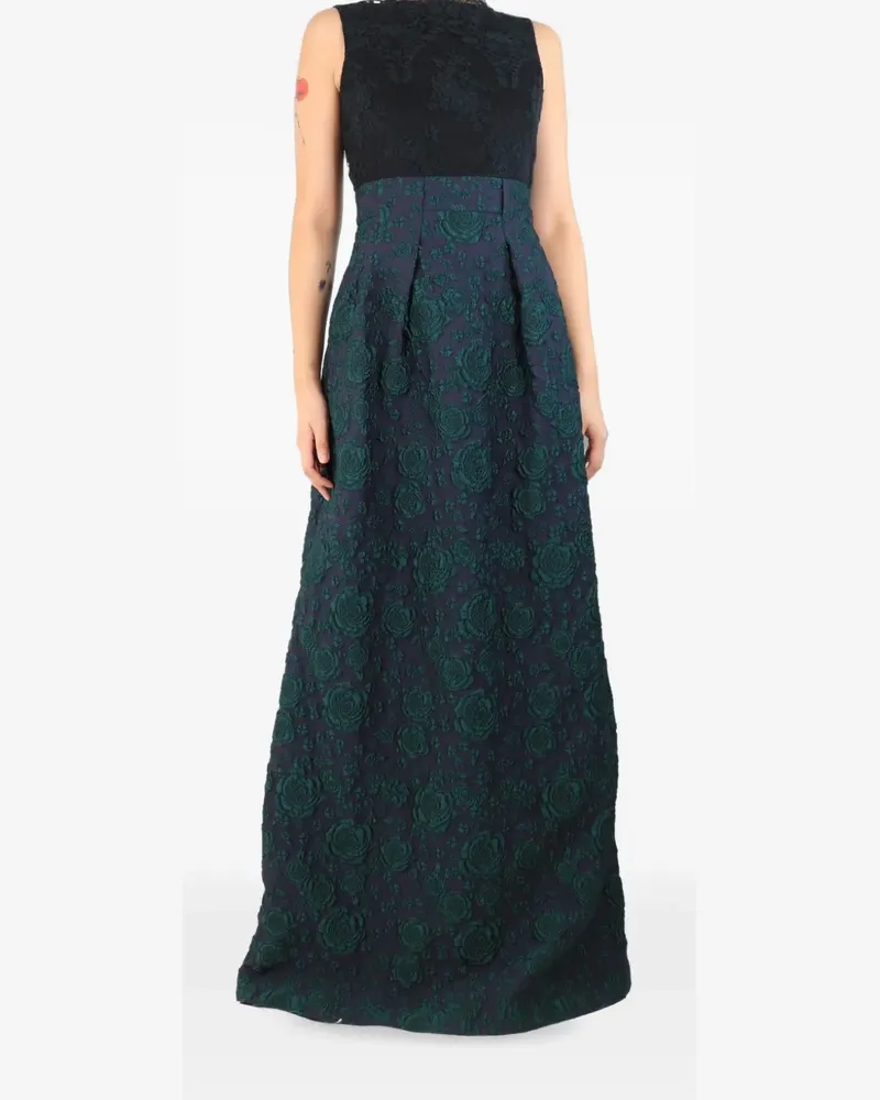 Erdem floral-jacquard lace maxi dress - Blau Blau
