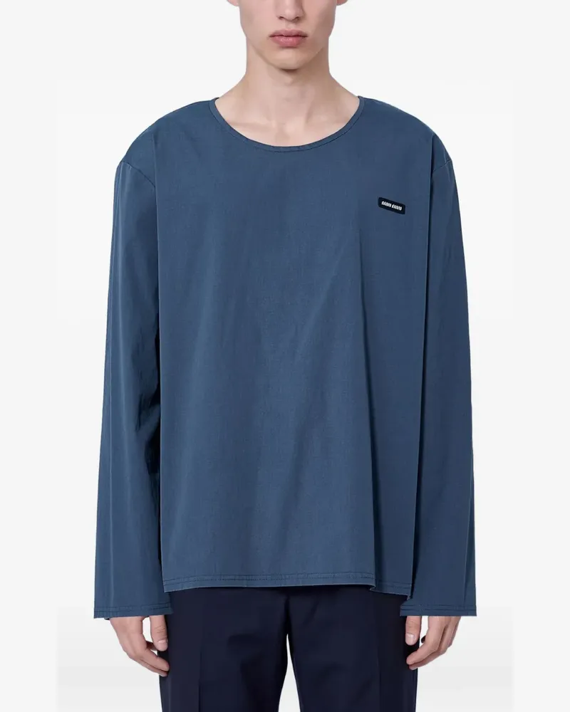 Miu Miu stretch poplin top - Grau Grau