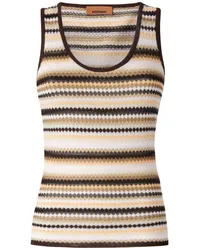 Missoni Geripptes Stricktop mit Streifen Gelb