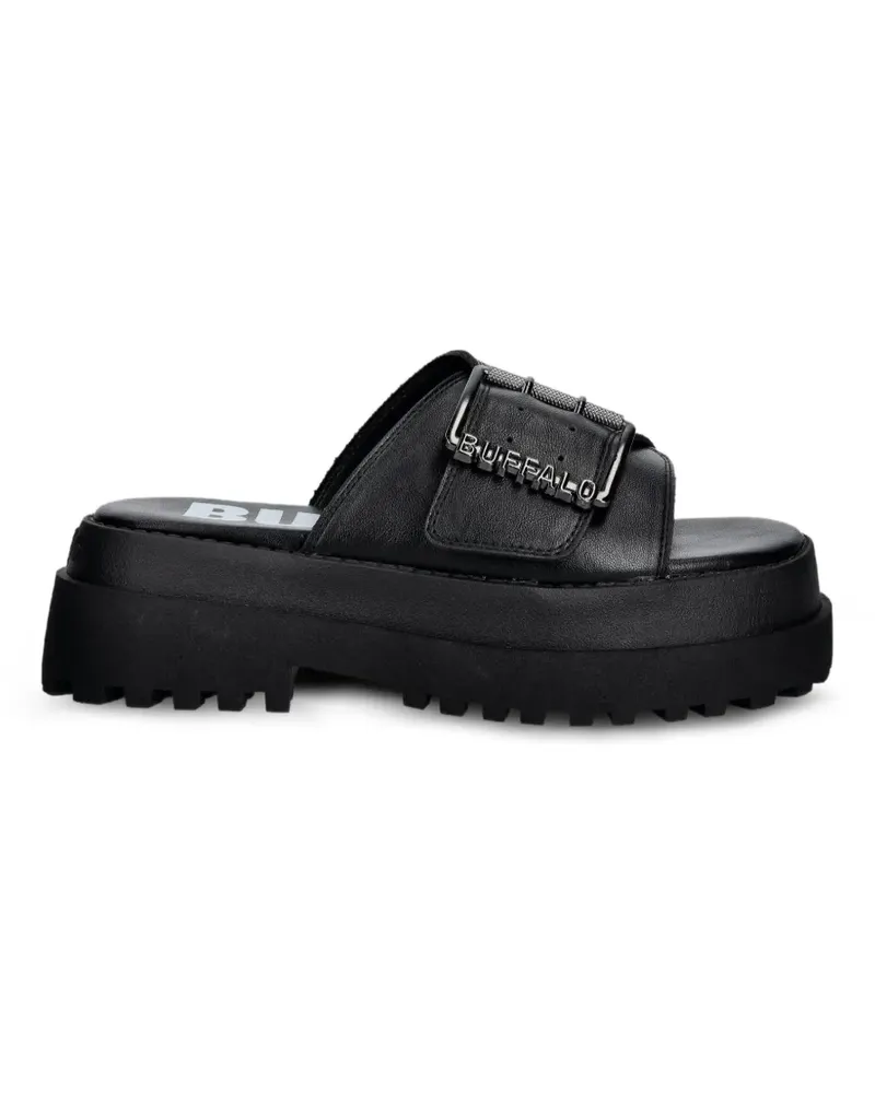 Buffalo Pluto Slide Buckle sandals - Schwarz Schwarz