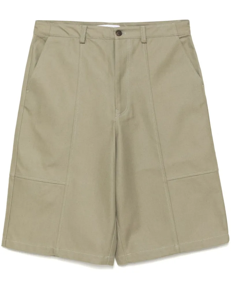 Kitsuné Shorts mit Logo-Stickerei - Grün Grün