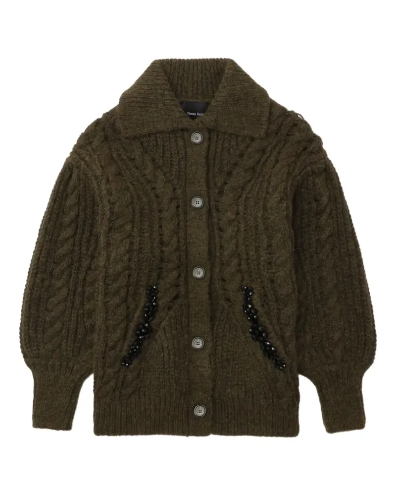 Simone Rocha chunk-knit cardigan - Grün Grün