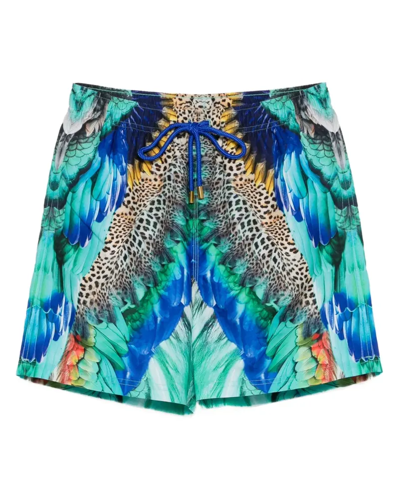 Camilla graphic-print swim shorts - Blau Blau