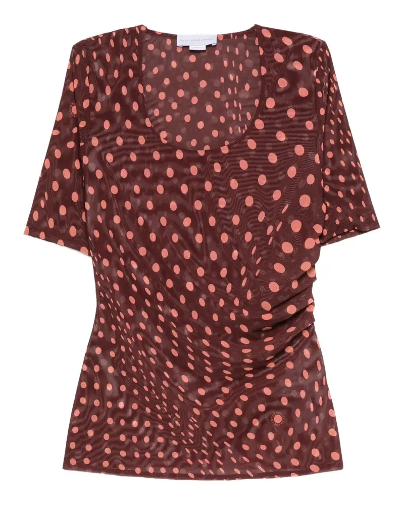 Stella McCartney polka-dot ruched top - Braun Braun