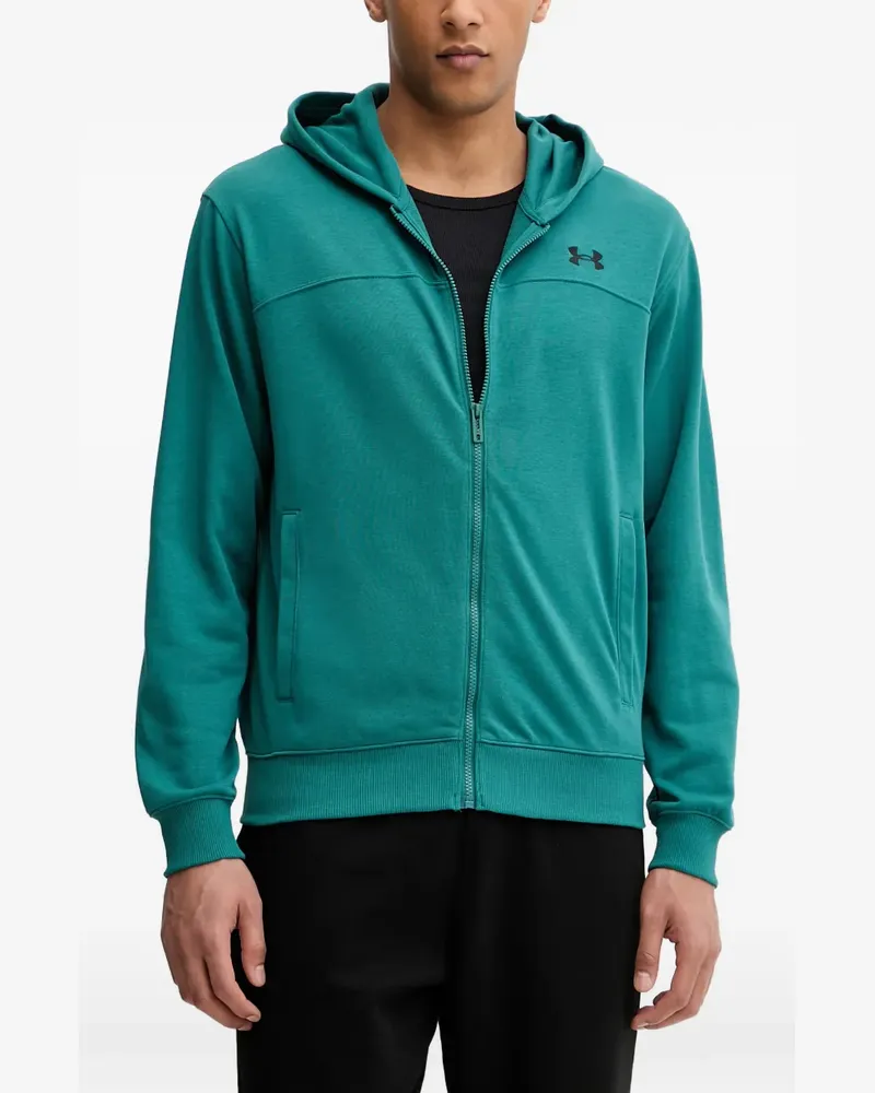 Under Armour Rival zip-up logo-embroidered hoodie - Grün Grün
