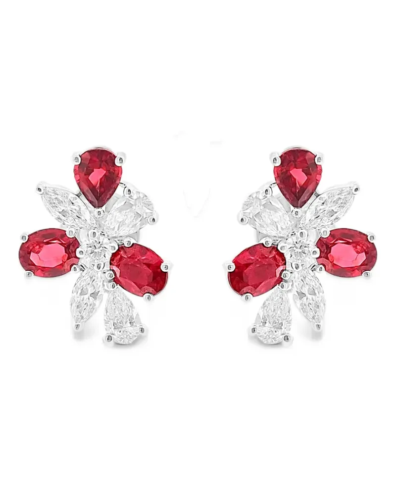 HYT Jewelry ruby and diamond earrings - Silber Silber