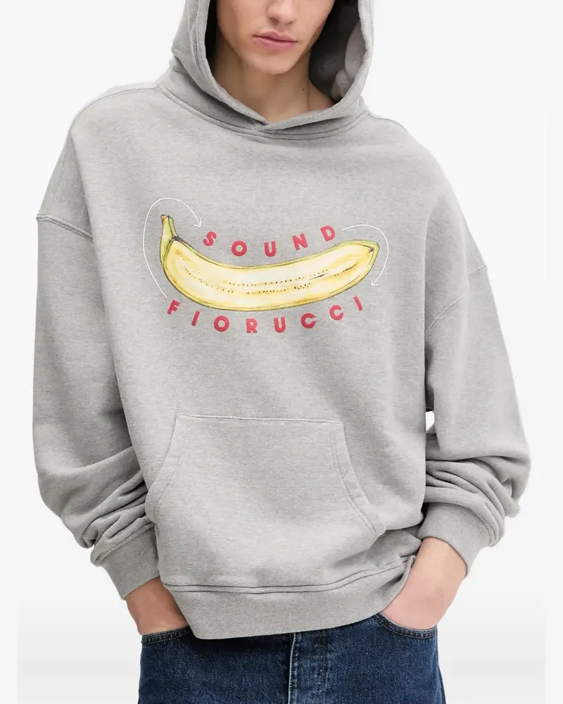 Fiorucci banana-print hoodie - Grau Grau