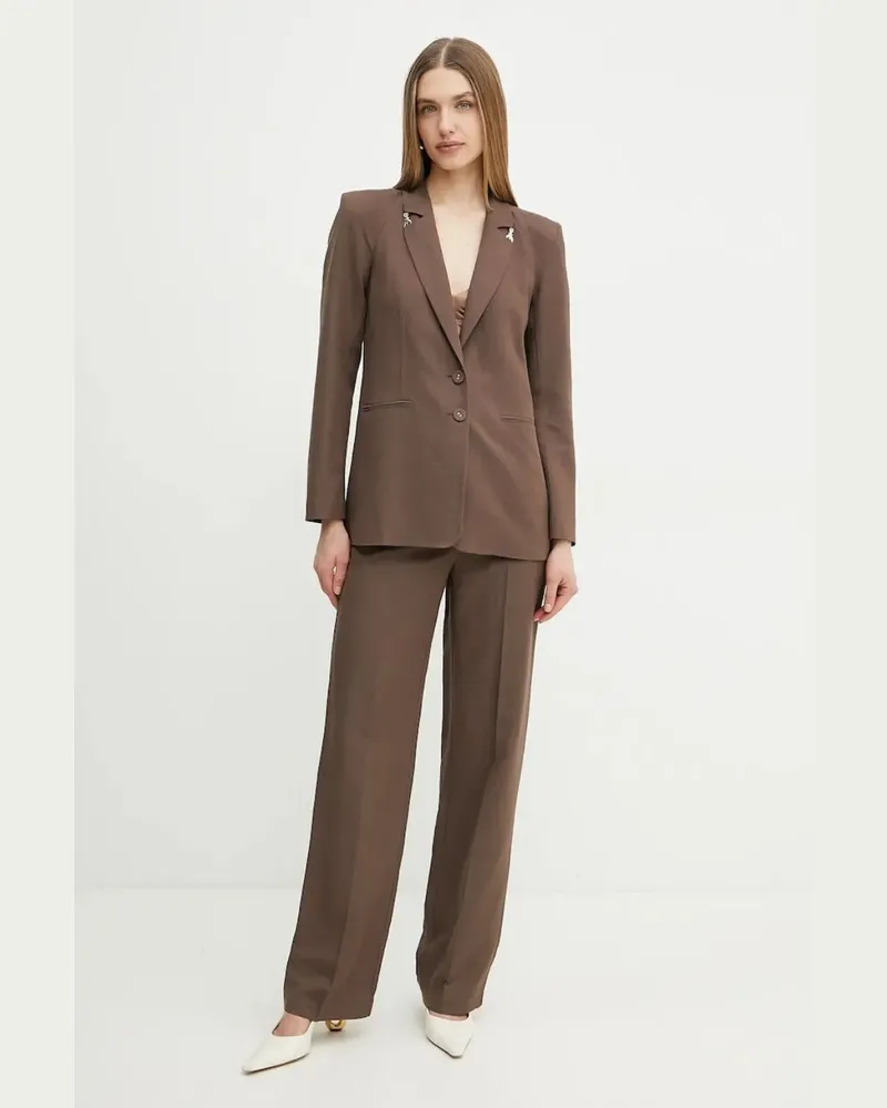 Patrizia Pepe Verzierter Blazer mit gepolsterten Schultern - Braun Braun