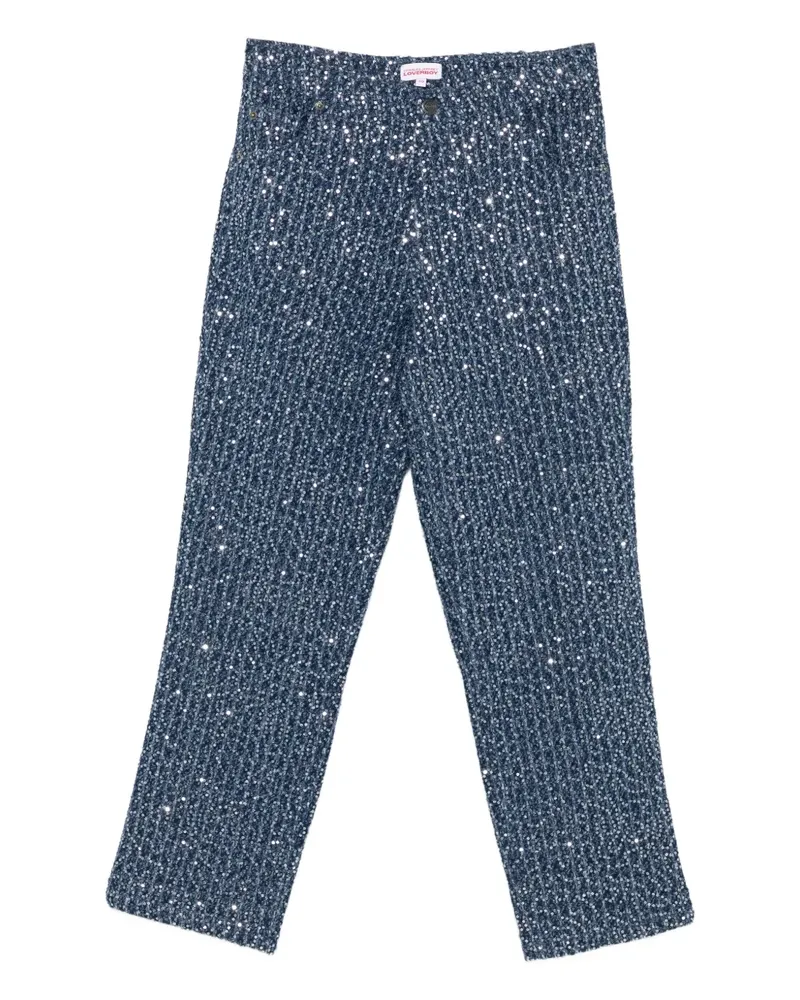 Charles Jeffrey Loverboy Jeans mit Pailletten - Blau Blau