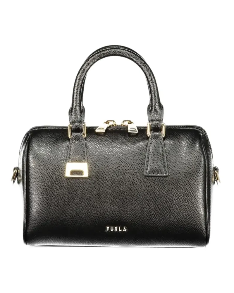 Furla grainy leather tote bag - Schwarz Schwarz