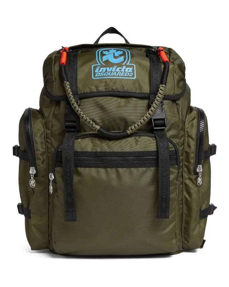 Dsquared2 x Invicta Rucksack mit Logo-Print - Grün Grün
