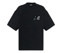 T-Shirt mit Print - Schwarz