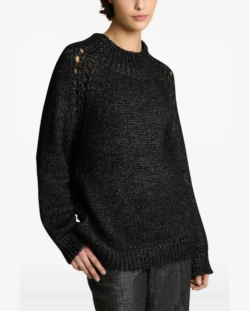 Kiton Pullover mit perforiertem Detail - Schwarz Schwarz