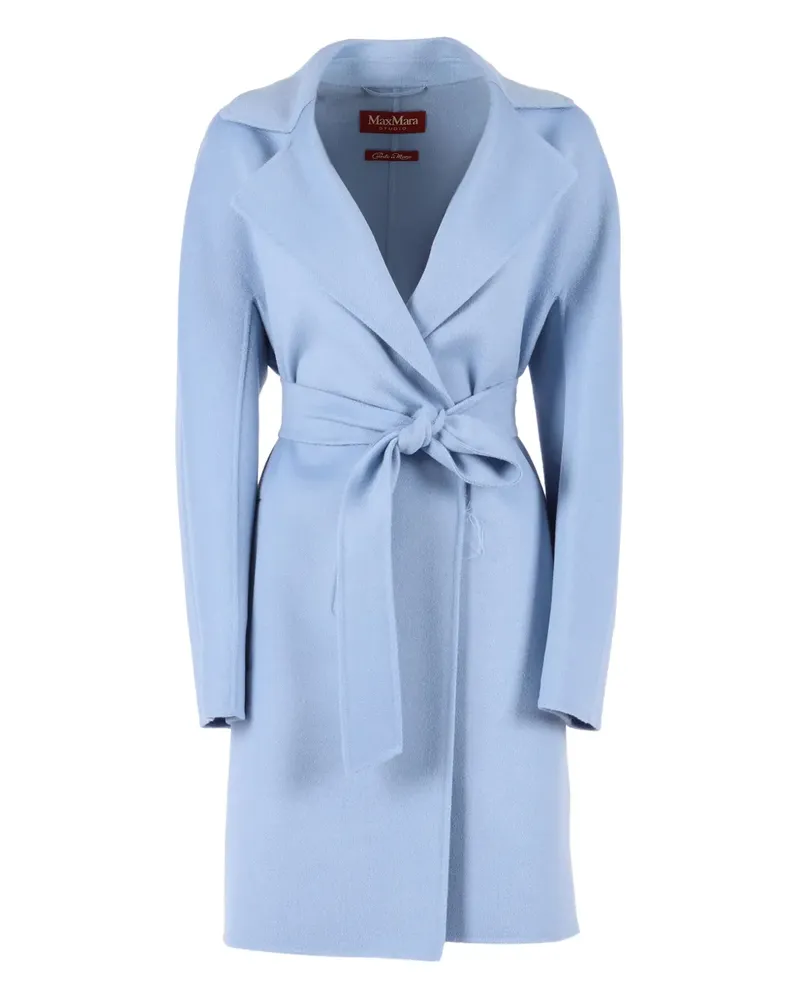 Max Mara Ajaccio Mantel mit Gürtel - Blau Blau