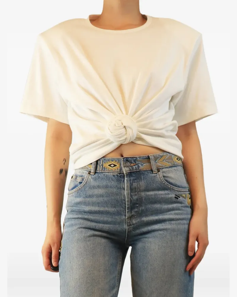 Magda Butrym gathered T-shirt - Blau Blau