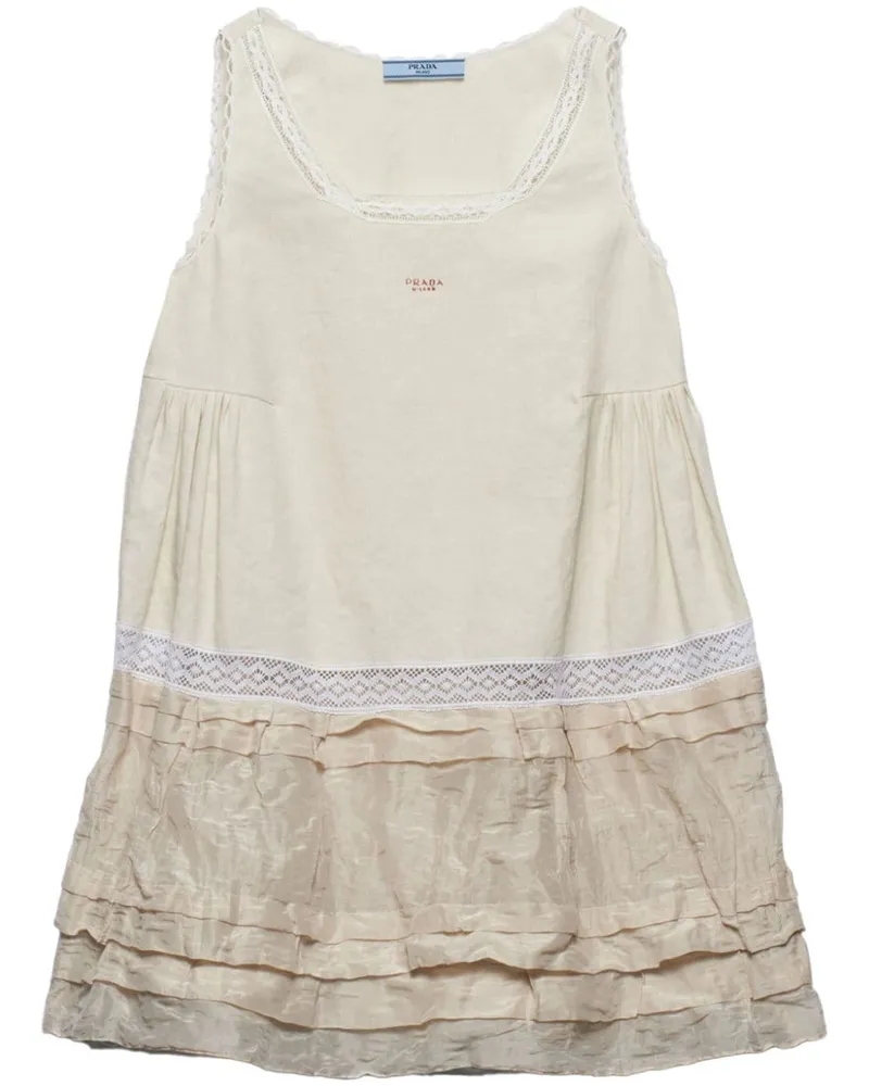 Prada Mini Seidenkleid - Nude Nude