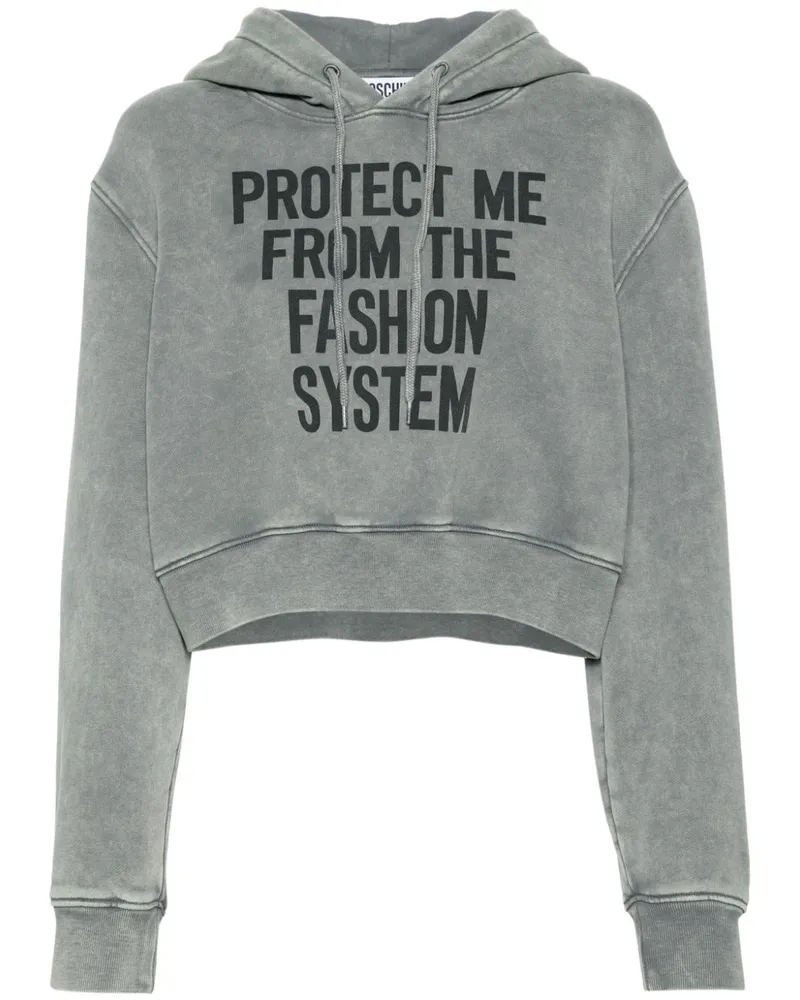 Moschino Hoodie mit Slogan-Print - Grau Grau