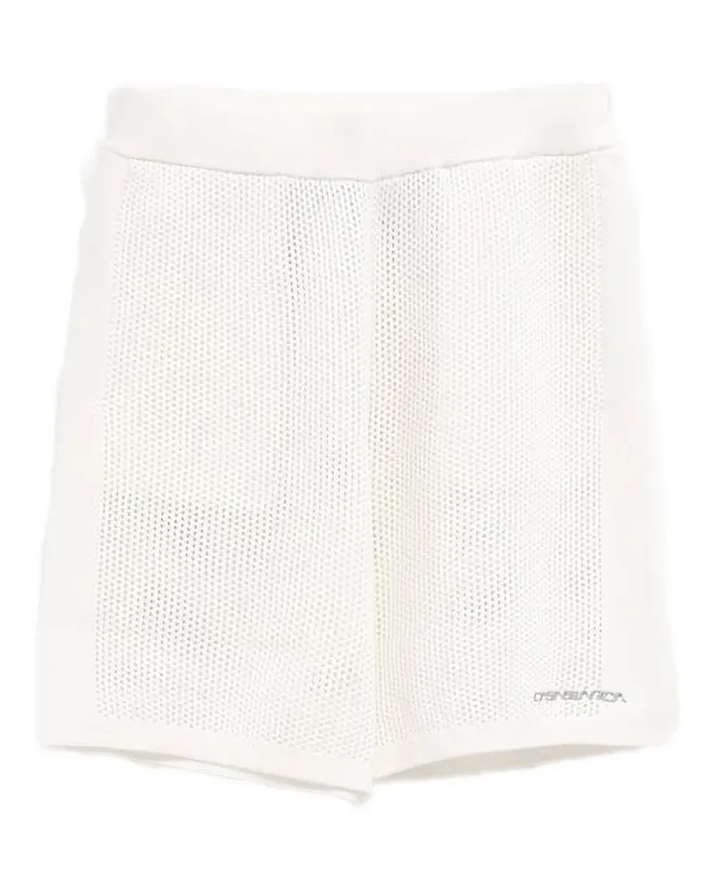 Casablanca Paris Shorts aus Mesh mit Logo - Weiß Weiß