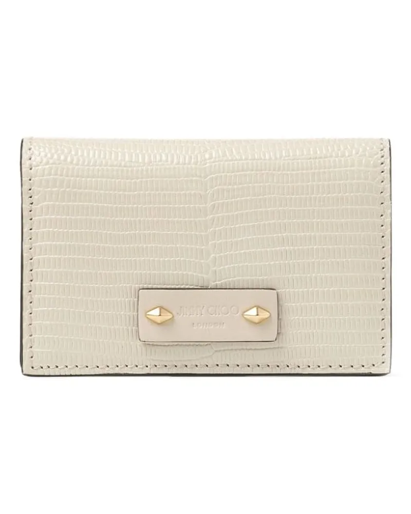 Jimmy Choo Nello Kartenetui mit Schlangenleder-Effekt - Grau Grau