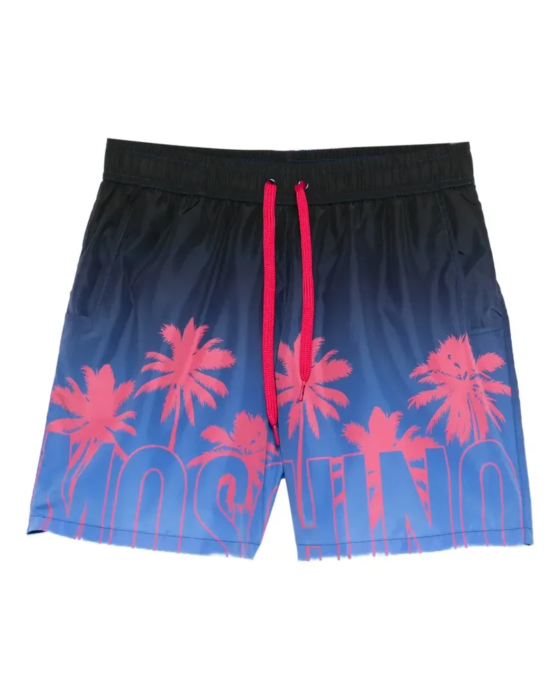 Moschino palm-tree print swim shorts - Blau Blau