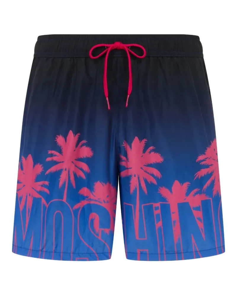 Moschino Badeshorts mit Palmen-Print - Blau Blau