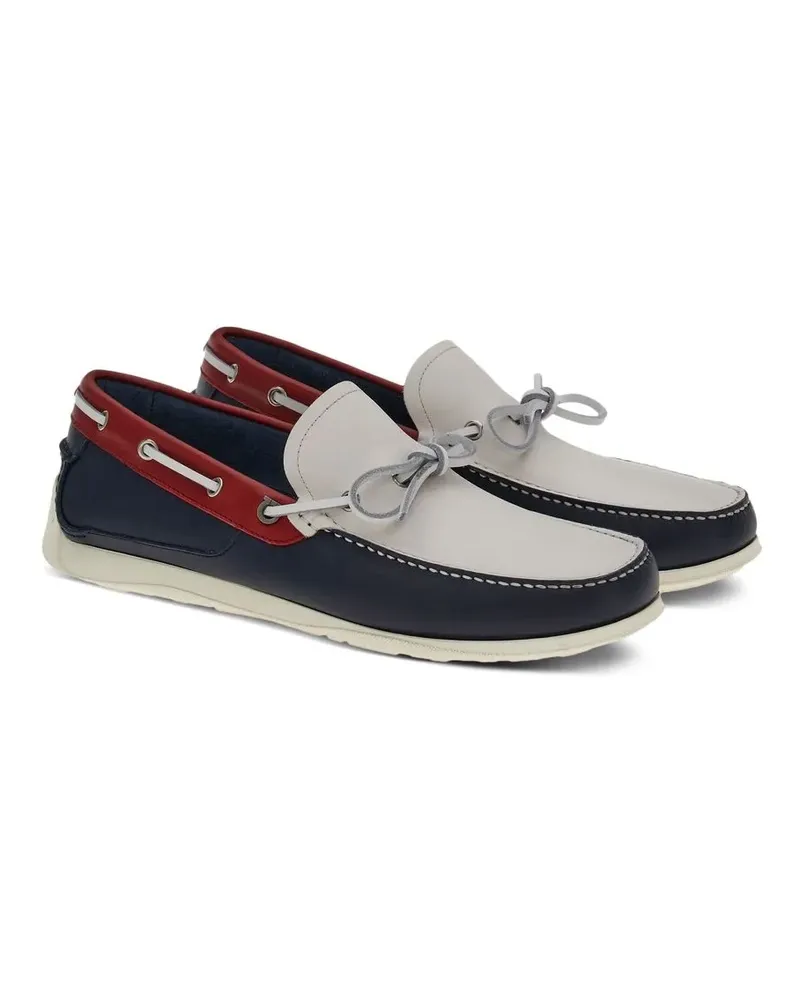 Ferragamo Segelschuhe in Colour-Block-Optik - Blau Blau
