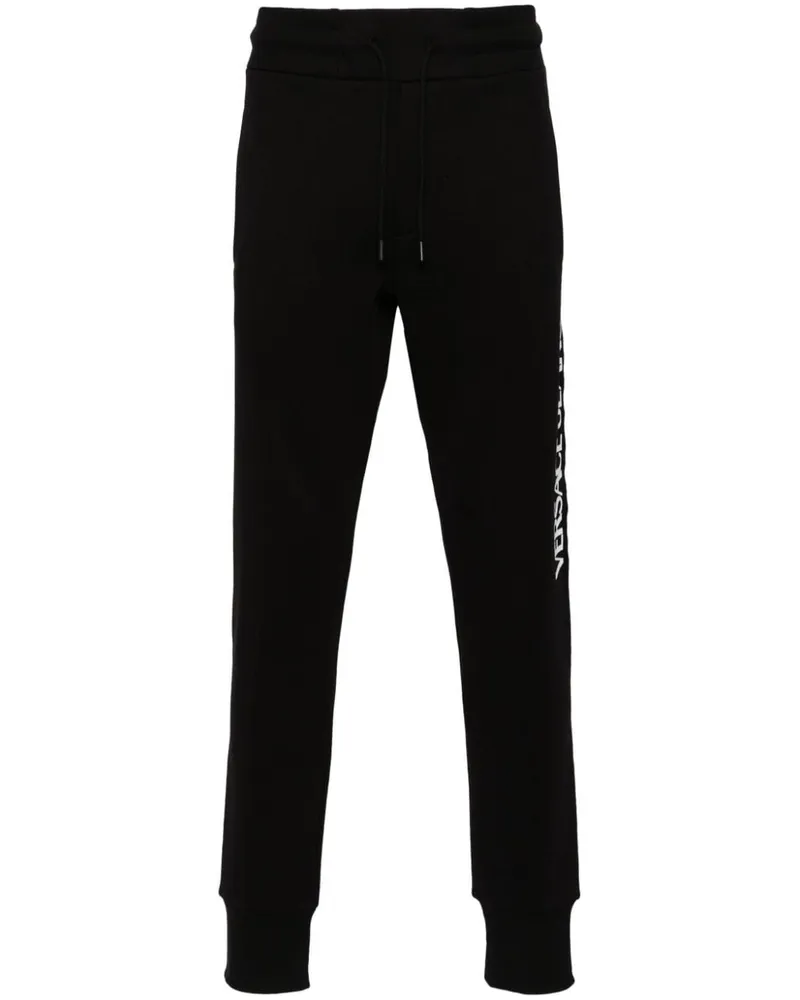 Versace Jeans Jogginghose mit Logo-Patch - Schwarz Schwarz