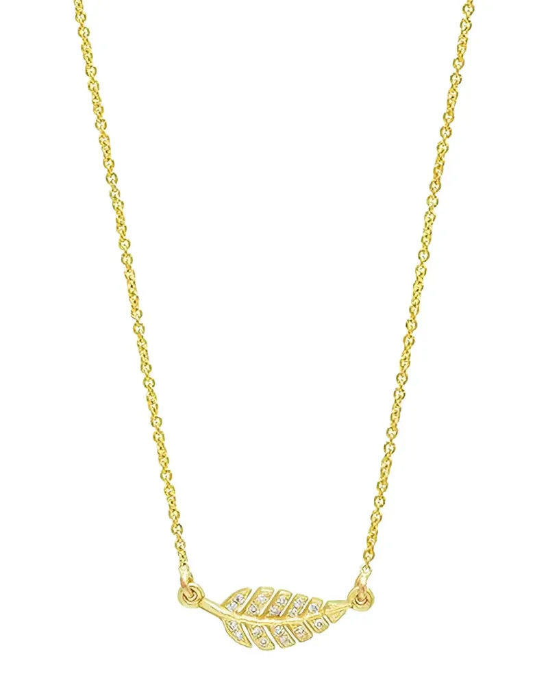 Jennifer Meyer Halskette mit Diamantblatt - Gold Gold