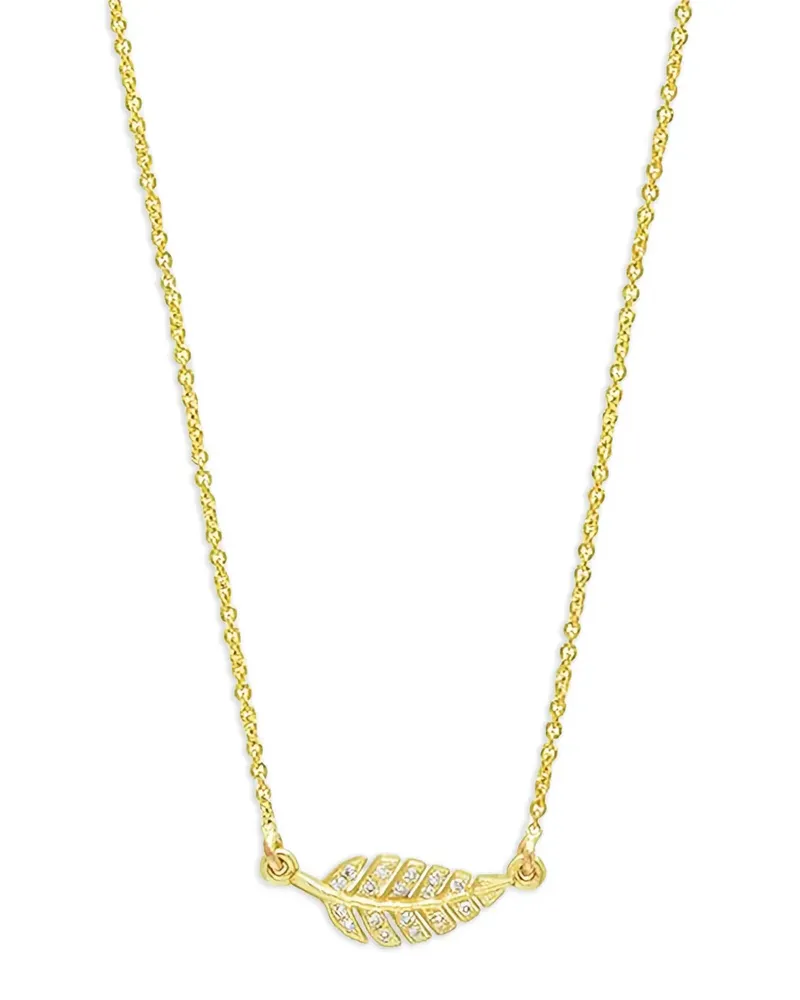Jennifer Meyer Halskette mit Diamantblatt - Gold Gold