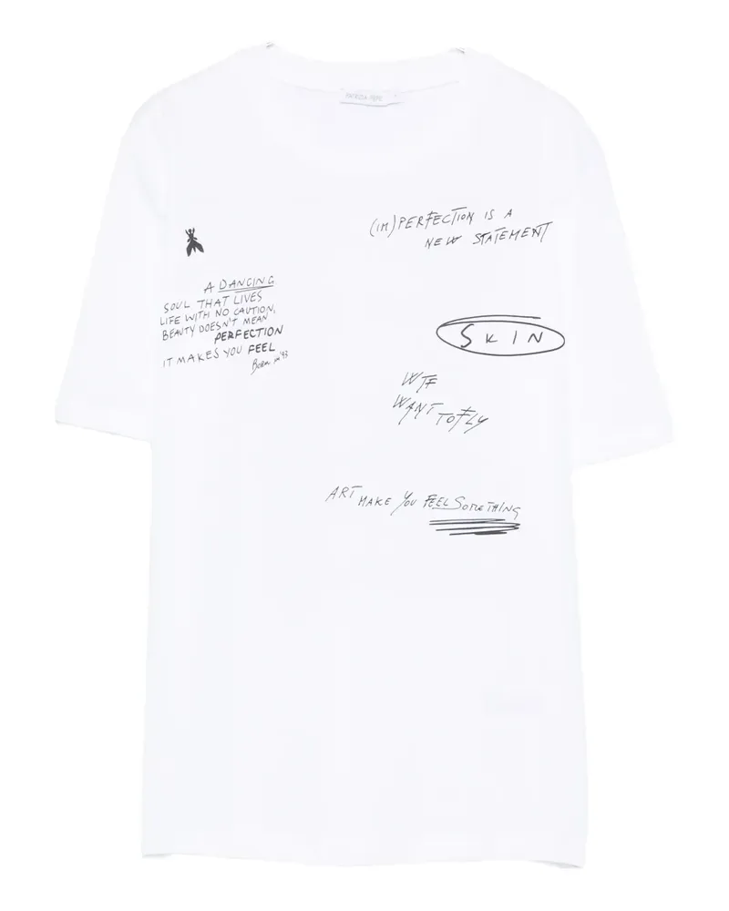 Patrizia Pepe T-Shirt mit grafischem Print - Weiß Weiß