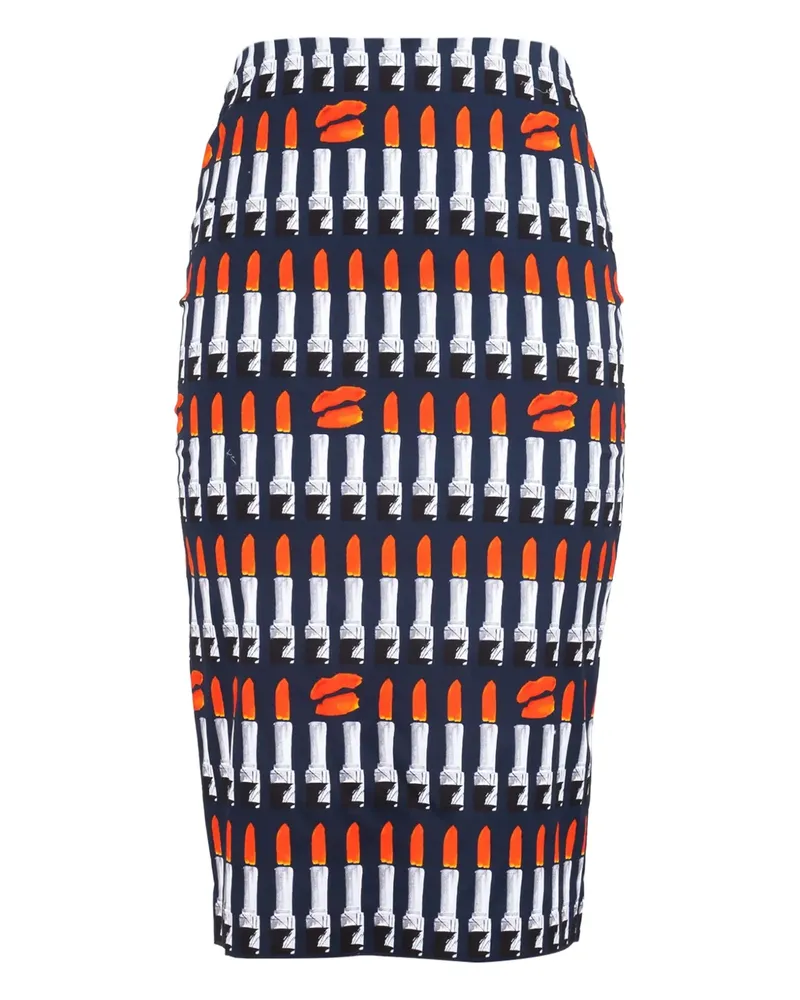 Samantha Sung Bleistiftrock mit Print - Blau Blau