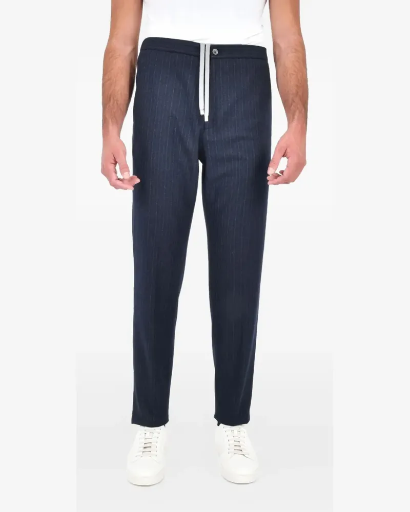 Boglioli Hose mit Nadelstreifen - Blau Blau