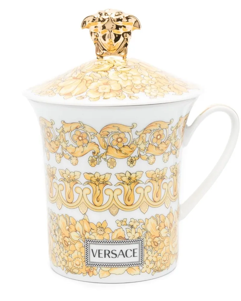 Versace Tasse mit Medusa Rhapsody-Print - Weiß Weiß