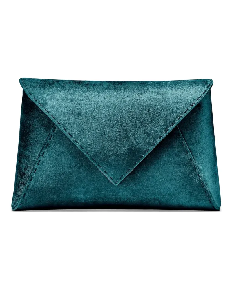 Tyler Ellis Lee Pouchet crushed-velvet clutch bag - Grün Grün