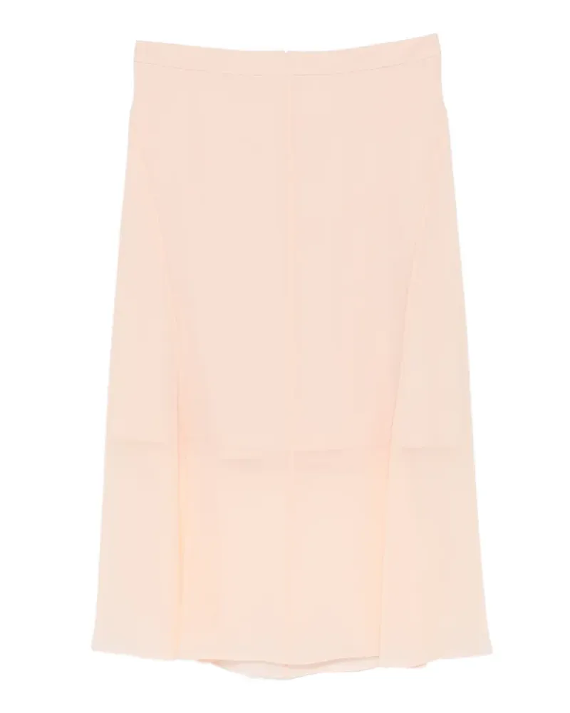 Thierry Mugler sheer-panelled midi skirt - Rosa Rosa