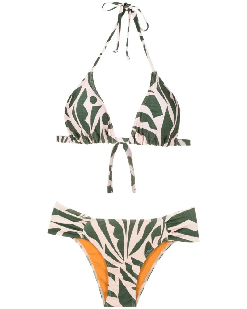 Lygia & Nanny Bikini mit grafischem Print - Grün Grün