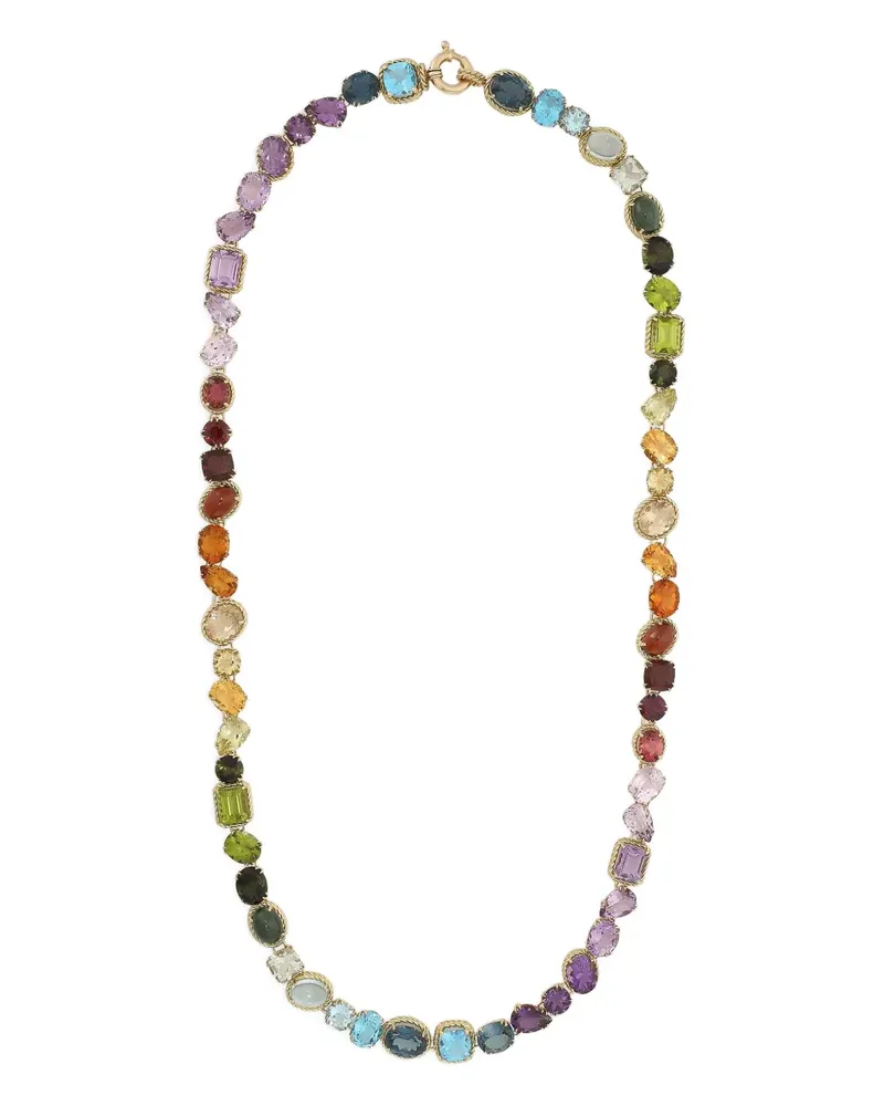 Dolce & Gabbana 18kt Rainbow Gelbgoldhalskette mit Schmuckstein - Mehrfarbig Mehrfarbig