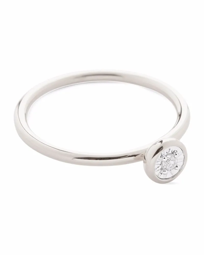 Monica Vinader Essential Diamantring - Silber Silber