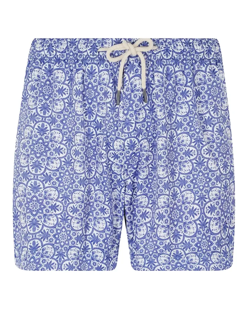 PENINSULA Marettimo Badeshorts mit Majolica-Kachel-Print - Blau Blau