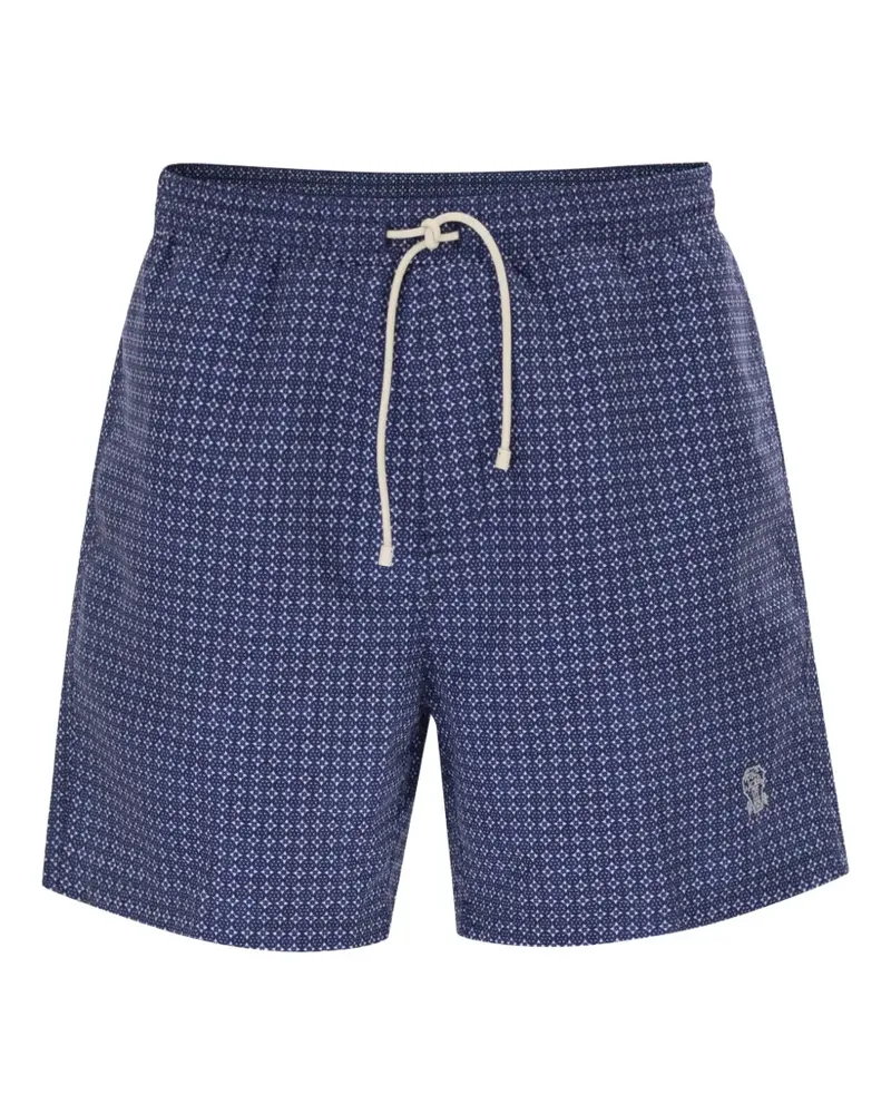 Brunello Cucinelli print swim short - Blau Blau
