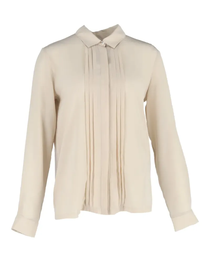 Max Mara Plissiertes Rennes Hemd - Nude Nude