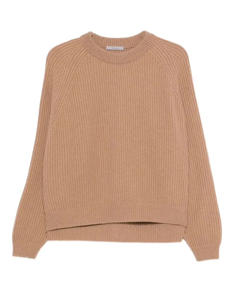 Alberta Ferretti ribbed crew-neck sweater - Nude Nude