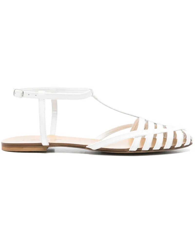 Anna F. Sandalen aus Leder - Weiß Weiß