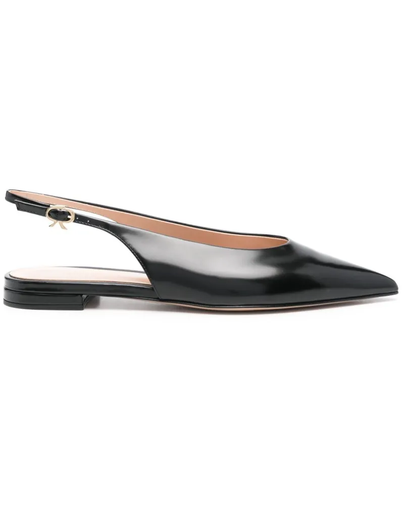 Gianvito Rossi Robbie Ballerinas - Schwarz Schwarz