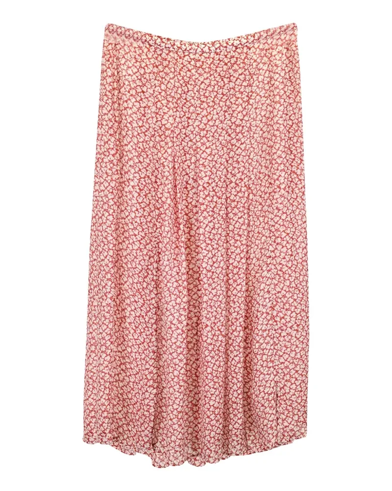 RIXO pleated printed midi skirt - Rot Rot