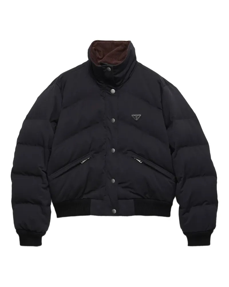 Prada Gesteppte Daunenjacke - Schwarz Schwarz