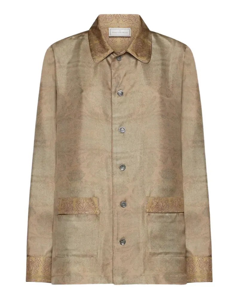 Pierre-Louis Mascia Aloe Seidenhemd mit Paisley-Print - Nude Nude