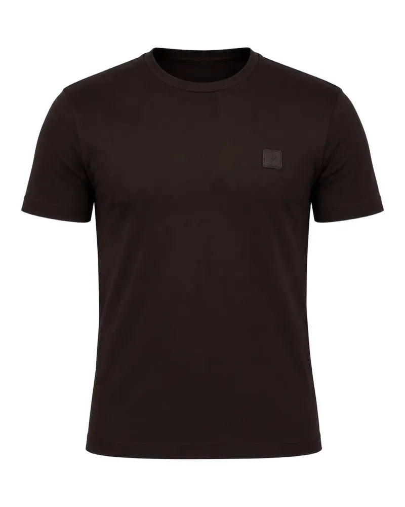 Dolce & Gabbana T-Shirt mit Logo-Schild - Braun Braun