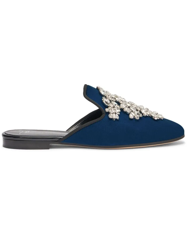 Giuseppe Zanotti Elsa Samt-Mules - Blau Blau