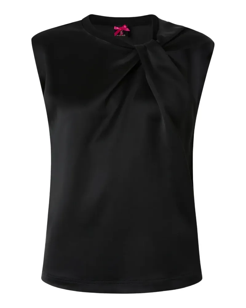 Pinko sleeveless satin blouse - Schwarz Schwarz